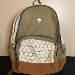 Roxy Cream Lace-Trimmed Backpack